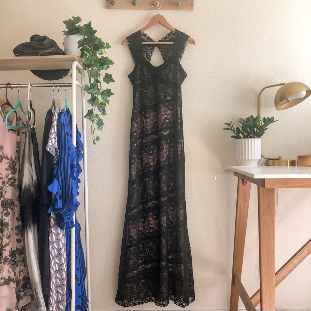 JS Collections | Lace Long Formal Gown Dress 8